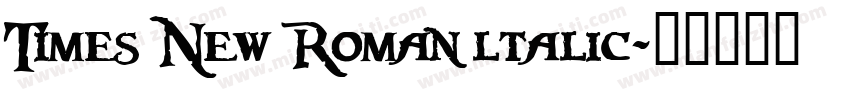 Times New Roman ltalic字体转换